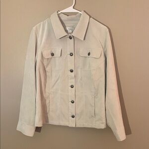 CJ Banks Cream Jean Jacket